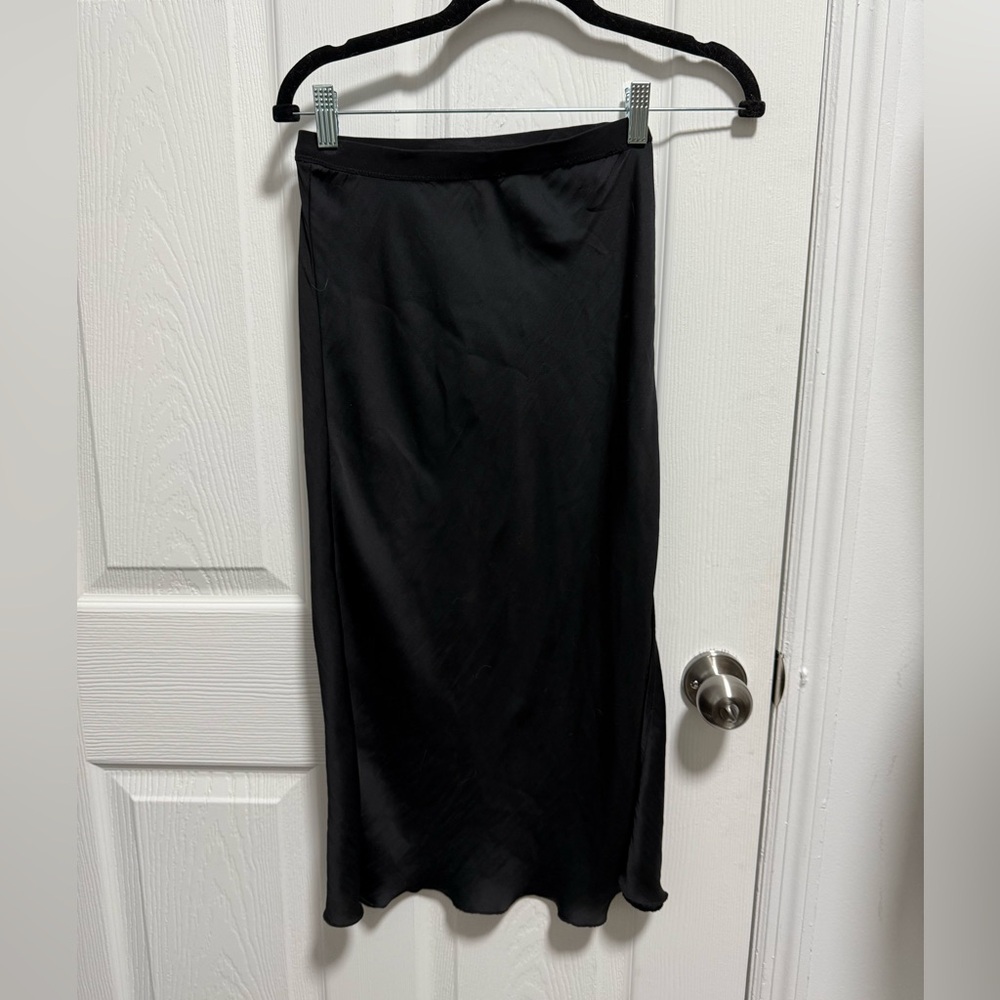 Free People Black Slip Skirt